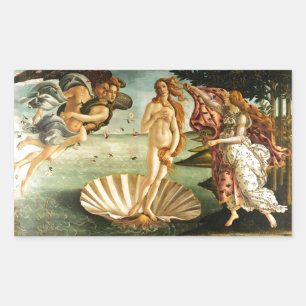 Sticker Rectangulaire Botticelli Naissance De La Peinture D'Art Renaissa