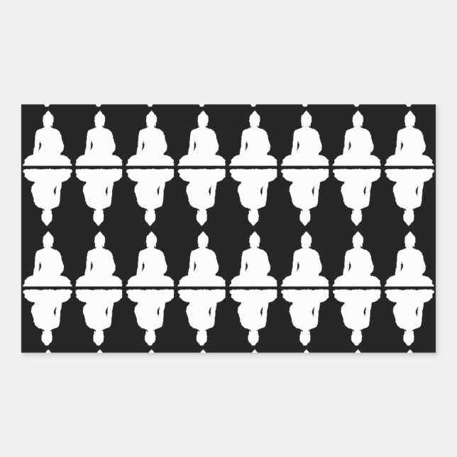 Sticker Rectangulaire Bouddha (Devant)