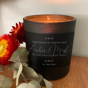 Sticker Rectangulaire Bougie faite à la main mono simple diviseur cardia