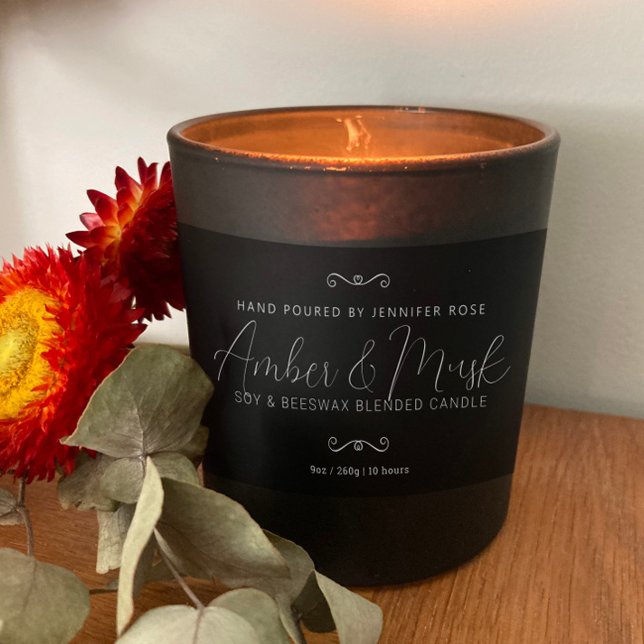 Sticker Rectangulaire Bougie faite à la main mono simple diviseur cardia (Créateur téléchargé)