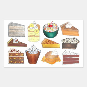Sticker Rectangulaire Boulangerie Sud Desserts alimentaires USA Amérique