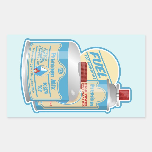 Sticker Rectangulaire Boutane de propane du camp Stove (Devant)