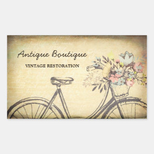 Sticker Rectangulaire Boutique de bicyclettes anciennes vintage