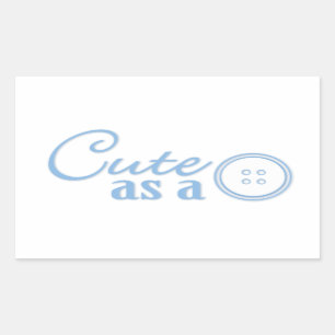 Sticker Rectangulaire Bouton mignon