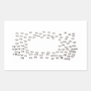 Sticker Rectangulaire boutons de clavier d'ordinateur