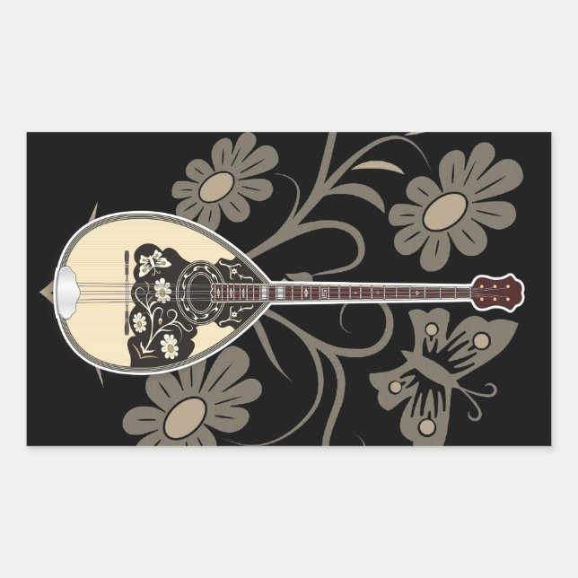 Sticker Rectangulaire Bouzouki (Devant)