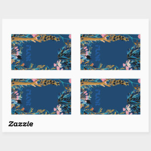 Sticker Rectangulaire Branded Floral Wrap Card