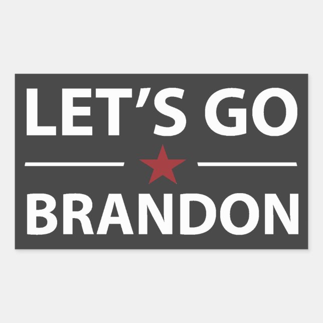 Sticker Rectangulaire Brandon Anti Joe Biden Conservateur (Devant)