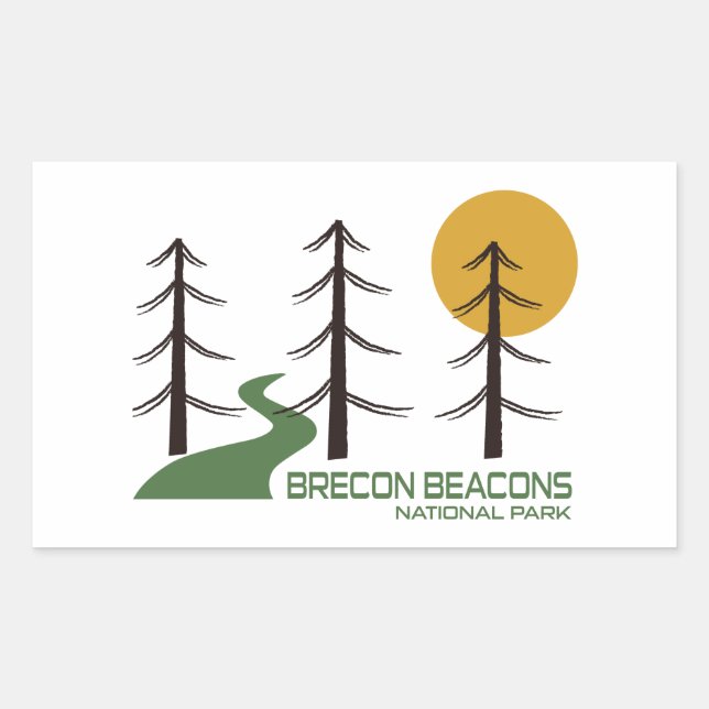 Sticker Rectangulaire Brecon Beacons National Park Trail (Devant)