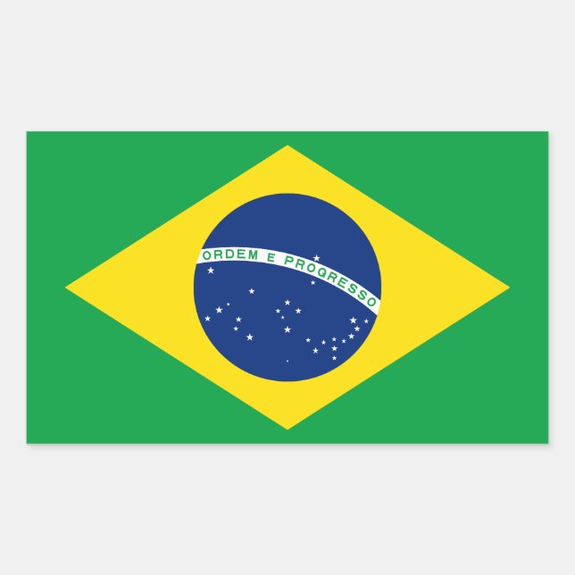 Sticker Rectangulaire Brésil (Devant)