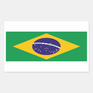 Sticker Rectangulaire Brésil : drapeau du Brésil