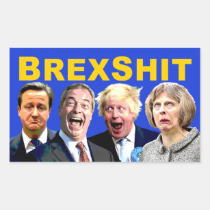 Sticker Rectangulaire BREXSHIT, anti message drôle de référendum de