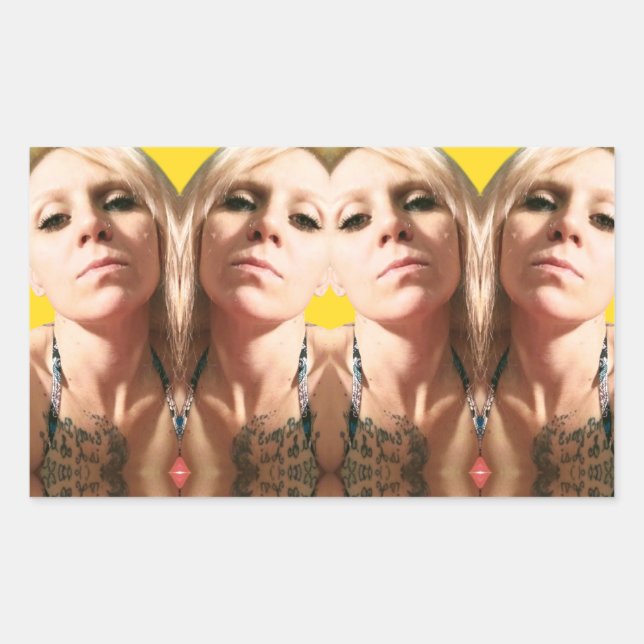 Sticker Rectangulaire Bridget Cubed (Devant)