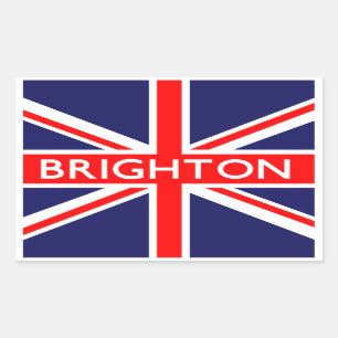 Sticker Rectangulaire Brighton : Drapeau britannique