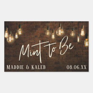 Sticker Rectangulaire Briques industrielles Luminaires vintage Edison Te