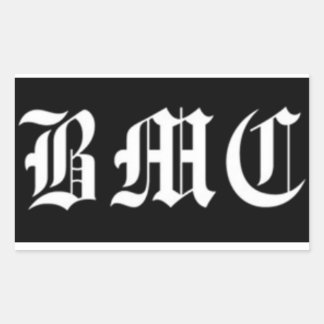 Sticker Rectangulaire Bromance BMC Noir