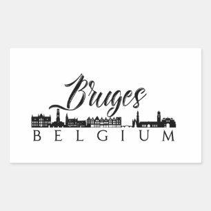 Sticker Rectangulaire Bruges, Belgique
