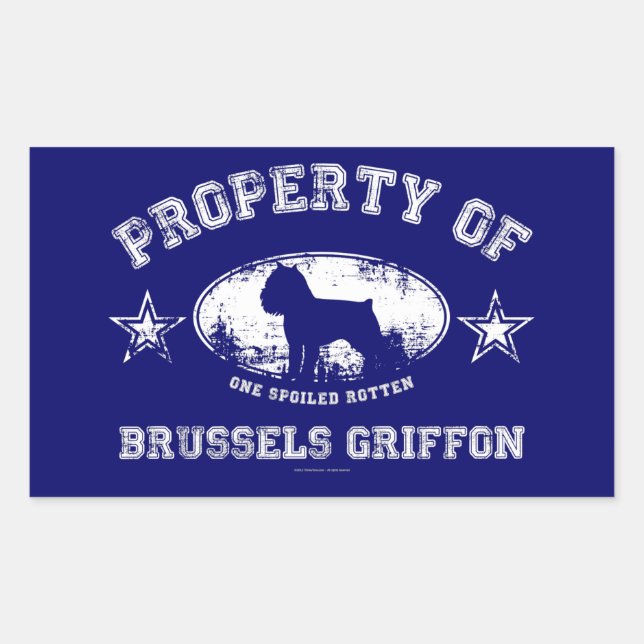 Sticker Rectangulaire Bruxelles Griffon (Devant)