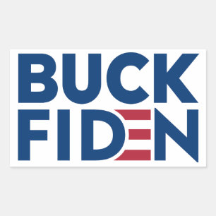 Sticker Rectangulaire Buck Fiden Slogan Chant Anti Joe Biden