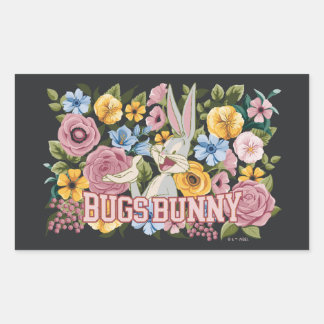 Sticker Rectangulaire BUGS BUNNY™ Broderie Florale Graphique