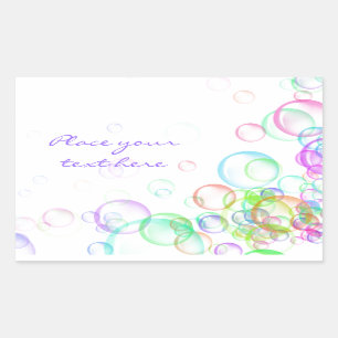 Sticker Rectangulaire Bulles de savon