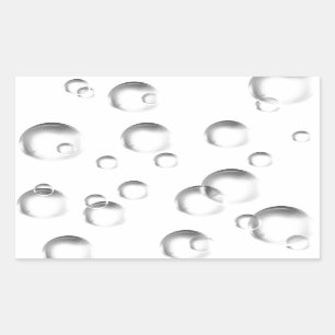 Sticker Rectangulaire Bulles en noir et blanc