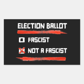 Sticker Rectangulaire Bulletin De Vote 2024 : Votez Pas Un Fasciste