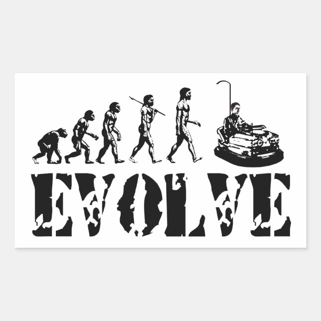 Sticker Rectangulaire Bumper Cars Dodgem Fun Sport Evolution Art (Devant)