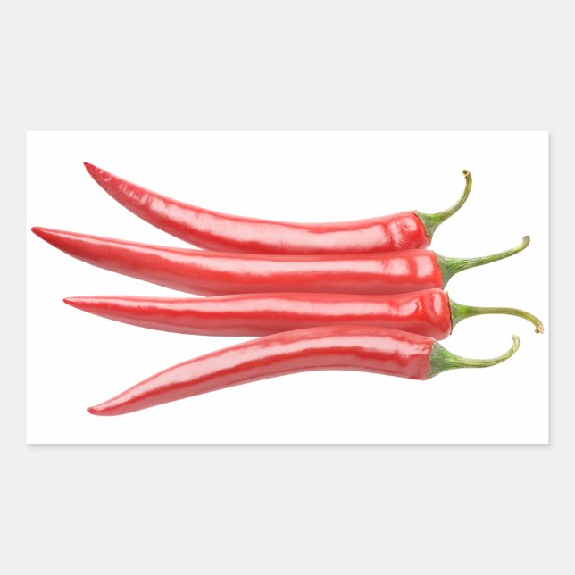 Sticker Rectangulaire Bunch de piments (Devant)