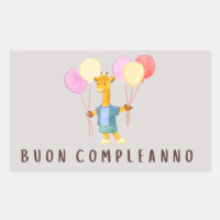 Buon compleanno, heureux anniversaire italien