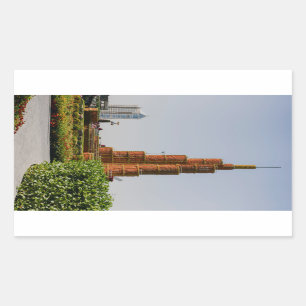Sticker Rectangulaire Burj Khalifa, Jardin Miracle de Dubaï