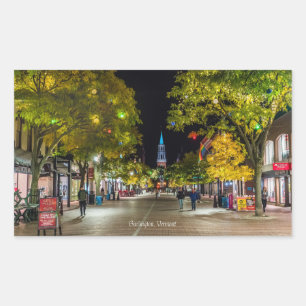 Sticker Rectangulaire Burlington, Vermont, photo de la ville,