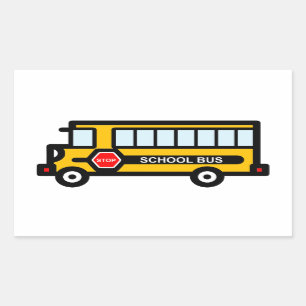Sticker Rectangulaire Bus scolaire