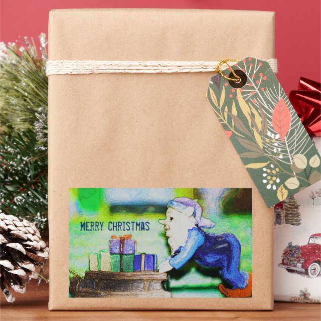 Sticker Rectangulaire Busy Elf par Shirley Taylor (vacances)