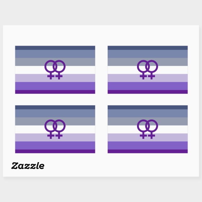 Sticker Rectangulaire Butch Lesbian Love WLW Pride (Feuille)