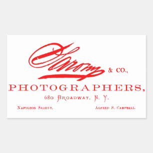Sticker Rectangulaire C. 1870 Napoléon Sarony, photographe américain