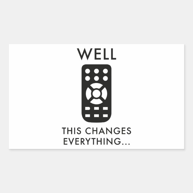 Sticker Rectangulaire Ça Change Tout... (Devant)