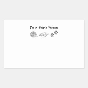 Sticker Rectangulaire Cadeau de couture Je suis une femme simple