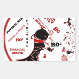 Sticker Rectangulaire Cadeau Père Noël Secret - Prospérité et Richesse