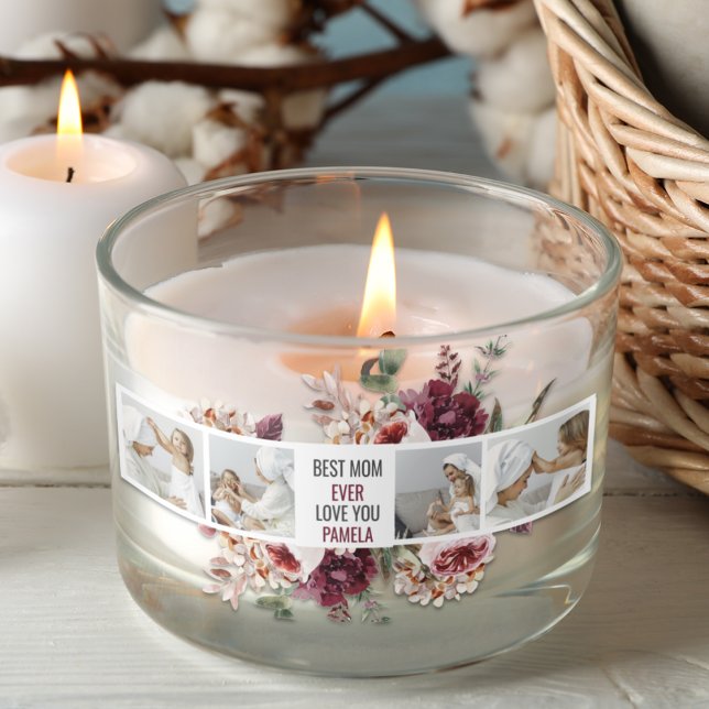 Sticker Rectangulaire Cadeau photo de collage moderne Fleurs de photos B (Créateur téléchargé)