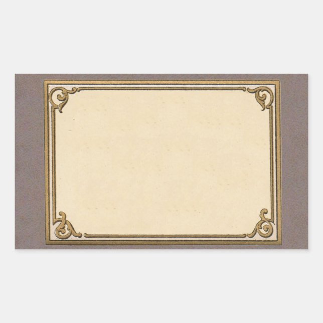 Sticker Rectangulaire Cadre du début des années 1900 (Devant)
