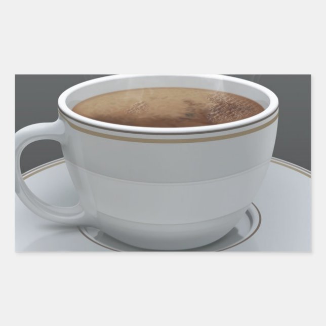 Sticker Rectangulaire Café (Devant)