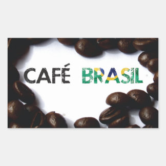 Sticker Rectangulaire Café Brésil
