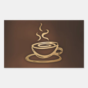 Sticker Rectangulaire Café Dans Ma Coupe