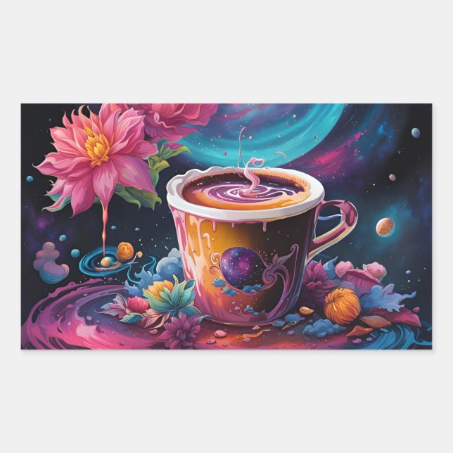 Sticker Rectangulaire Café Galaxy Garden (Devant)