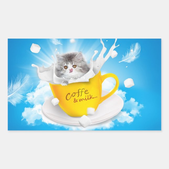 Sticker Rectangulaire café&lait (Devant)