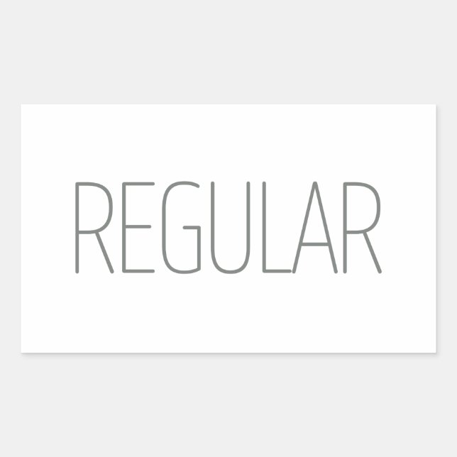 Sticker Rectangulaire Café Régulier Brun Clair (Devant)