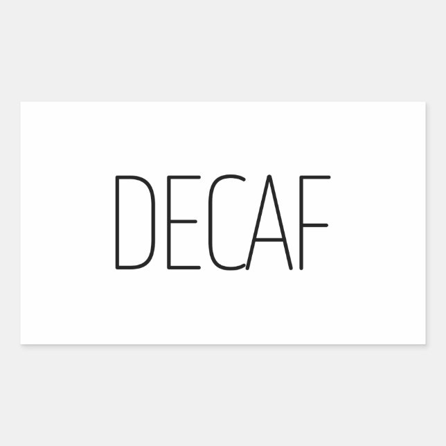 Sticker Rectangulaire Café Sleek Decaf (Devant)