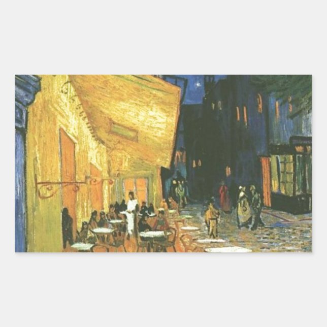 Sticker Rectangulaire Cafe Terrace - Vincent van Gogh (Devant)