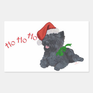 Sticker Rectangulaire Cairn Terrier Noël